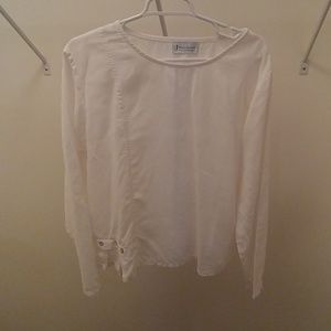 White long sleeve top